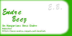 endre becz business card